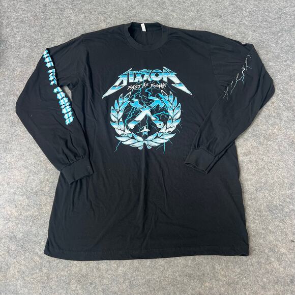 Dixxon Megaforce Black Shirt Men Live Fast Graphic Long Sleeve Tee Lightning XL - Picture 1 of 10